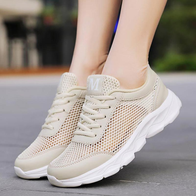 Japanese Lifestyle Health - ฤดูร้อน Breathable รองเท้าผ้าใบผู้หญิงตาข่ายผู้หญิงกีฬารองเท้าน้ําหนักเบารองเท้าผู้หญิง T ใหม่ 2019