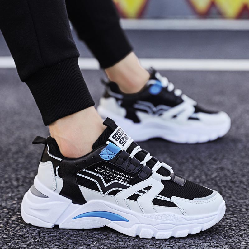Japanese Lifestyle Health - ขนาดใหญ่ Chunky ความสูงรองเท้าผ้าใบผู้หญิงกีฬารองเท้า Man Running รองเท้าผู้ชายกีฬารองเท้าสำหรับชายสีดำสีน้ำเงินสีขาว
